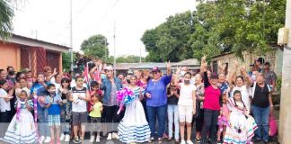 Inauguración de nuevas calles en Batahola Sur, Managua