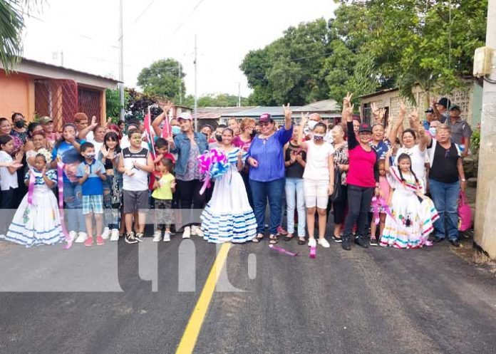 Inauguración de nuevas calles en Batahola Sur, Managua