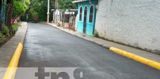Inauguración de calles en el barrio Domitila Lugo, Managua