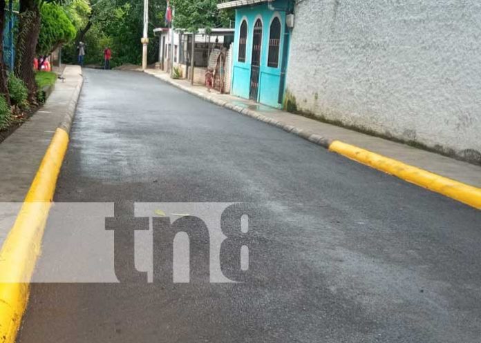 Inauguración de calles en el barrio Domitila Lugo, Managua