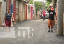 Más de 10 cuadras se están construyendo en el barrio Jorge Dimitrov, Managua Construcción y reparación de calles en el barrio Jorge Dimitrov, Managua