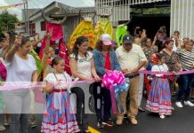 Inauguración de calles en el barrio San José Oriental, Managua