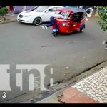Accidente de tránsito con caponera en Managua