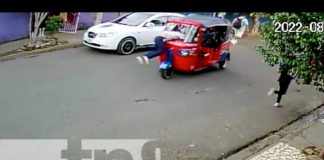 Accidente de tránsito con caponera en Managua
