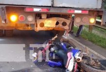 Trágica muerte de motorizado menor de 30 años en Villa Sandino, Chontales Fatal accidente de tránsito en Villa Sandino, Chontales