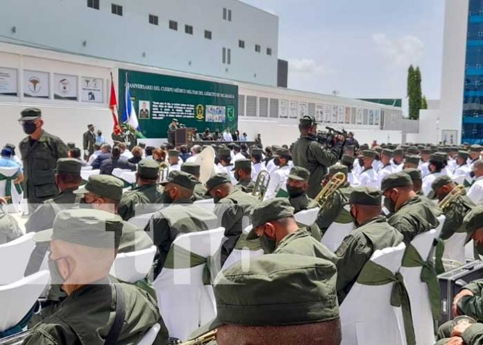 Acto en reconocimiento al Cuerpo Médico Militar de Nicaragua