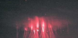 Aparecieron raros "duendes rojos" en el cielo de Chile