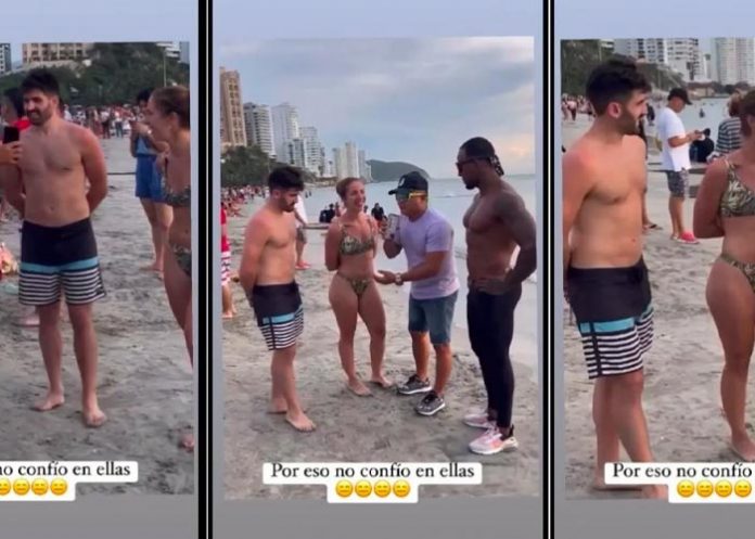 El hombre responde con un 