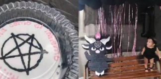 Realiza fiesta 'satánica' a hija para festejar su primer año