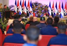 Presidente Daniel Ortega, en acto por los 42 años de la Fuerza Naval de Nicaragua