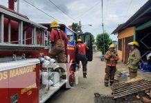 Incendio en una vivienda del barrio Hialeah, Managua