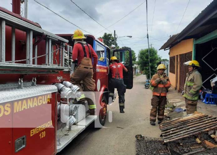 Incendio en una vivienda del barrio Hialeah, Managua