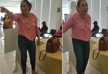 Vulgar mujer ofende a empleadas de banco en México «Muévete estúpida» La clienta provocó daños a la sucursal de México