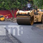 Avanza ejecución eficiente del programa Calles para el Pueblo en Managua Mejoramiento vial en el barrio Adolfo Reyes, en Managua