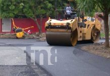 Avanza ejecución eficiente del programa Calles para el Pueblo en Managua Mejoramiento vial en el barrio Adolfo Reyes, en Managua