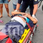 Irrespeto a señal de ALTO manda a motociclista a un hospital en Managua Irrespeto a señal de ALTO manda a motociclista a un hospital en Managua