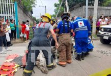 Fallece una joven que cayó en manjol de un barrio de Managua Rescate de un joven que cayó en un manjol de un barrio de Managua