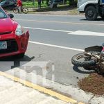 Accidente de tránsito en la entrada de Jinotepe