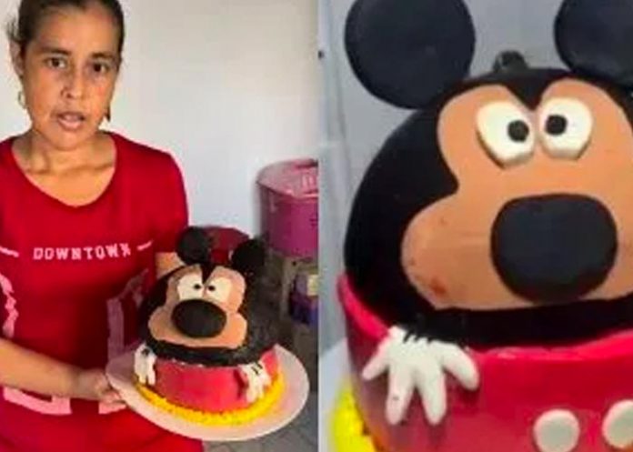 La exhibieron en redes por fabricar pastel mal hecho