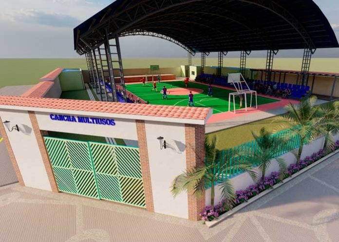 Presentan diseño de la nueva cancha multiuso en San Fernando, Nueva Segovia