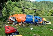 ¡Vivos de milagros! Tripulantes de un helicóptero tras accidente en Panamá