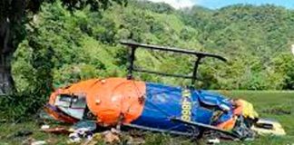 ¡Vivos de milagros! Tripulantes de un helicóptero tras accidente en Panamá