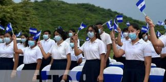 Acto en la Hacienda de San Jacinto, por las fiestas de Patria Libre en Nicaragua