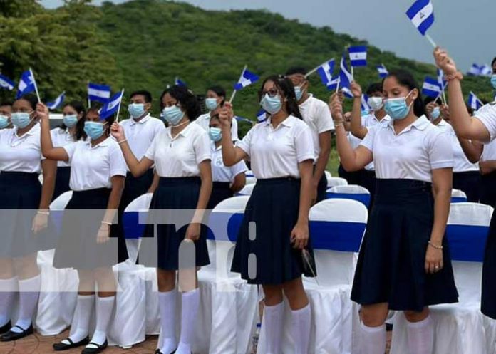 Acto en la Hacienda de San Jacinto, por las fiestas de Patria Libre en Nicaragua