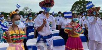 Acto en la Hacienda de San Jacinto, por las fiestas de Patria Libre en Nicaragua