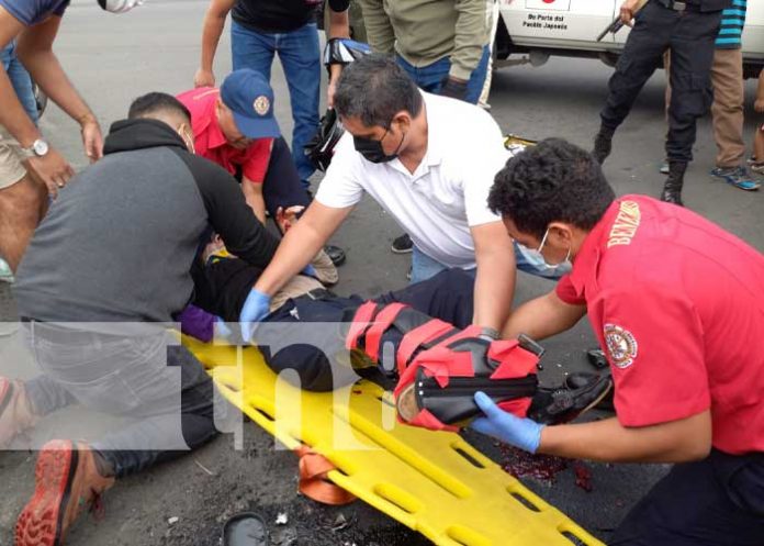 Accidente de tránsito deja a un hombre en estado grave en Managua