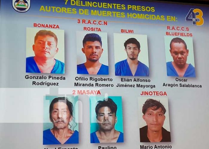 Siete autores de muerte homicida detenidos por la Policía Nacional
