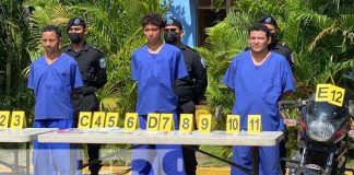 Presentación de sujetos por cometer supuestamente delitos en Chinandega