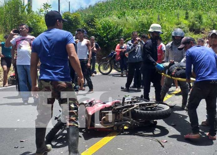 Escena de accidente de tránsito en Carretera Quilalí-Wiwilí