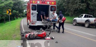 Motociclistas lesionados tras impactar con un animal en Juigalpa, Chontales