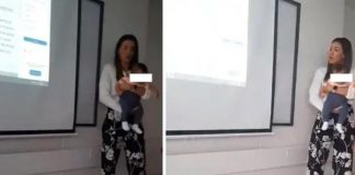 A la bella maestra le dieron un reconocimiento