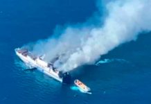 En medio del mar arde en llamas ferry con 300 personas abordo en Suecia En medio del mar arde en llama ferry con 300 personas abordo en Suecia