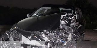 Escena de accidente de tránsito en Carretera Panamericana Norte, Tipitapa