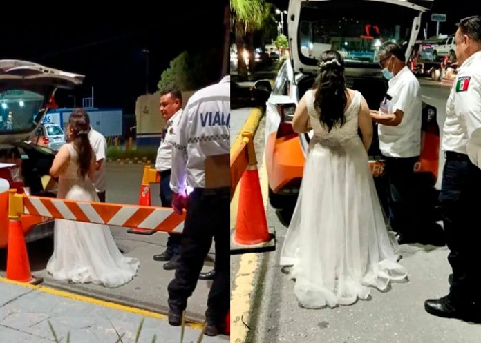 1 ¿No hay luna de miel? Recién casados virales por caer en el alcoholímetro