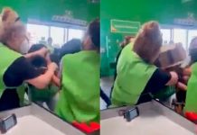 Cajera y clienta se pelean dentro de un supermercado y todo por un hombre
