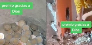 Tras derrumbar una pared, albañiles encuentran un tesoro escondido