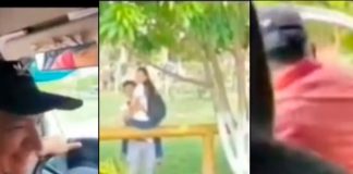 Se burla de pareja que se da cariños y resulta ser su hija