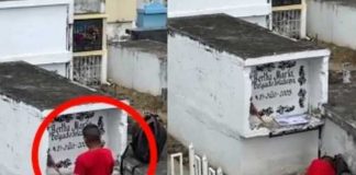 Ni la muerte los separa: Niño visita y duerme en la tumba de su mamá
