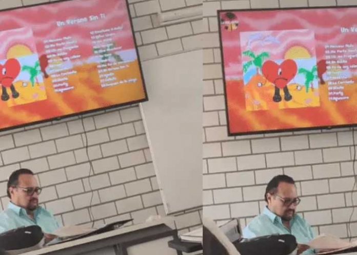 'Para que se concentren': Profesor pone música de Bad Bunny a estudiantes