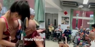 ¡Sensual y en bikini! Stripper baila a abuelitos en asilo de ancianos
