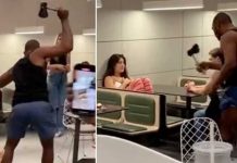 Con hacha en mano, sujeto tiene brutal pelea con otros 3 (VIDEO) Con hacha en mano, sujeto tiene brutal pelea con otros 3 (VIDEO)