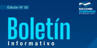 Boletín Informativo Elecciones Municipales 2022 en Nicaragua