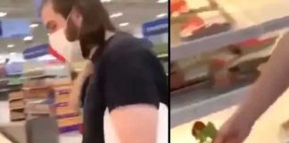 ¡Locura total! Veganos dan rosas a carnes del supermercado (VIDEO)