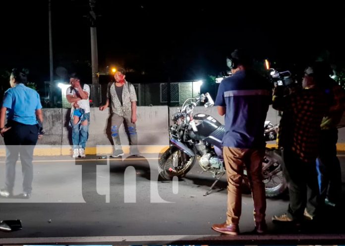 Accidente de tránsito deja tres lesionados en la Carretera Norte, Managua