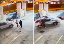 "Mujer araña" salta a un vehículo luego que la intentara arrollar en EEUU (VIDEO)