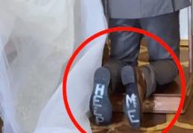 ¡Insólito! Novio pide «ayuda» con la suela del zapato en su boda ¡Insólito! Novio pide "ayuda" con la suela del zapato en su boda